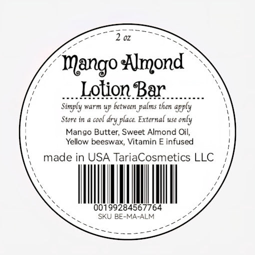 TariaCosmetics Lotion Bars, 100% Handmade